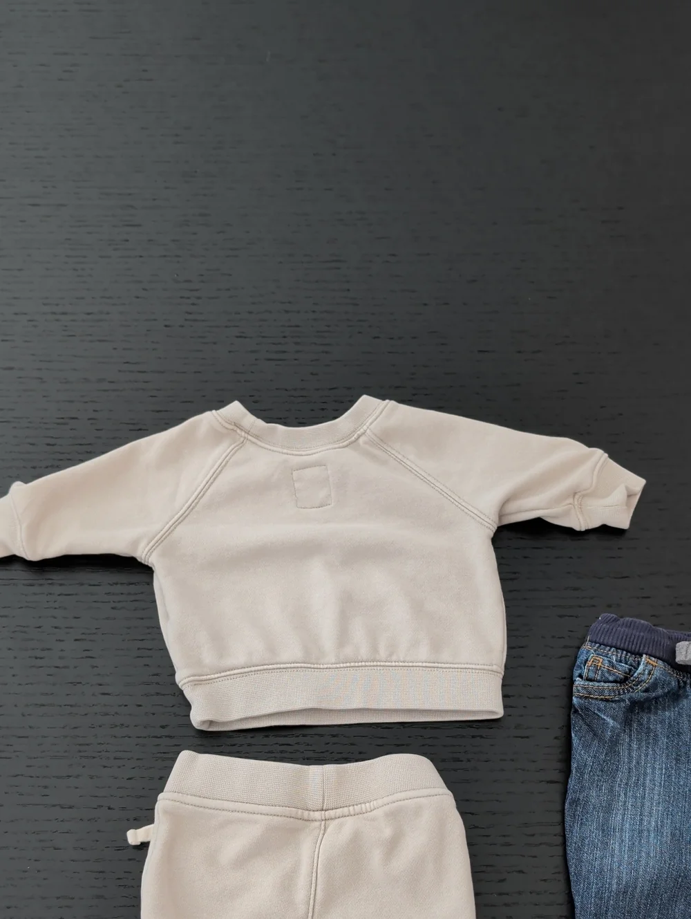 0 - 3M Gender Neutral Girl Boy 3 Piece Set Baby Gap Sweatshirt Pants Jeans Baby